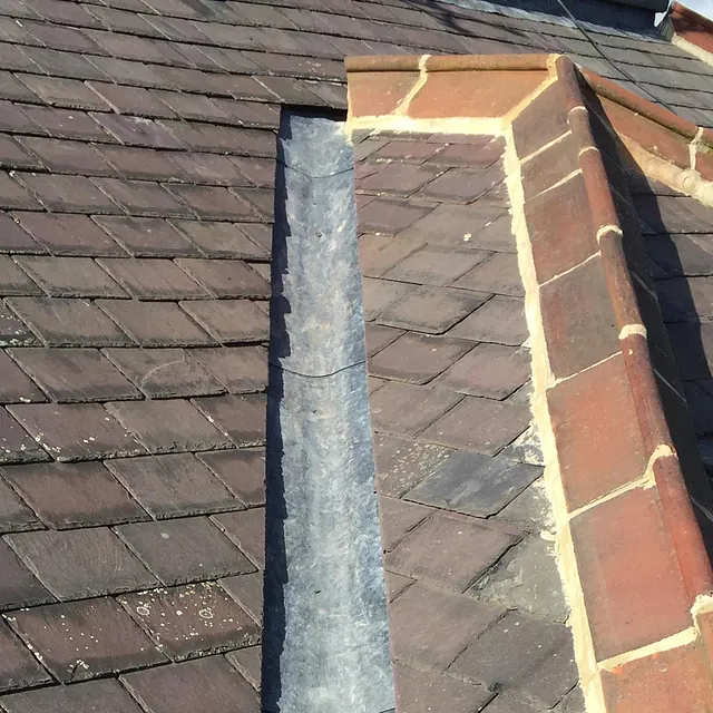 Close up roofing work that has been completed by our team